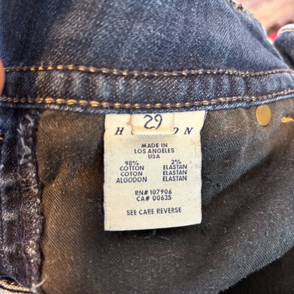 Hudson Bootcut Jeans Women’s 29 Blue Medium Wash Damaged Hem USA Made READ - Picture 3 of 12